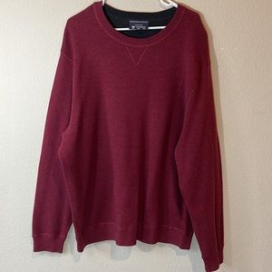 CREMIEUX MEN’S REVERSIBLE CREWNECK GRAY AND WINE SWEATER / SIZE 2XL